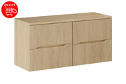 Set mobili bagno 120 cm con piano Nordic Cremona 120 x 1401 x 46 cm