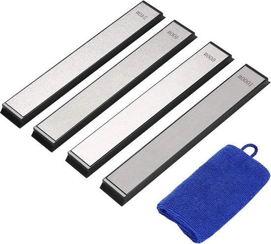 Set di pietra abrasiva - 4 pezzi Grinder 240/400/600/1000 - Pietre abrasive per coltelli da cucina