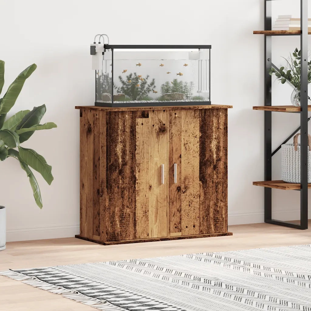 Supporto Acquario 81x36x73 cm in Legno Multistrato Legno Antico CFW3185144