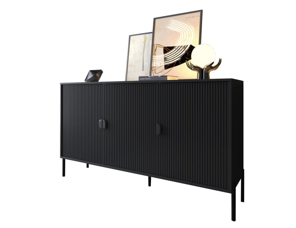 Madia Ostiglia, Credenza Cassetti, 203x49x83h cm Nero
