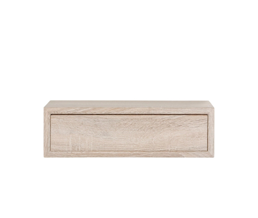 Mensola da Parete 1 Cassetto 45x13,4x20 cm in Fibra di Legno Lego Rovere Sagerau