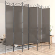 Divisorio Ambienti | Divider per stanze | Paravento a 6 Pannelli Antracite 240x200 cm Tessuto