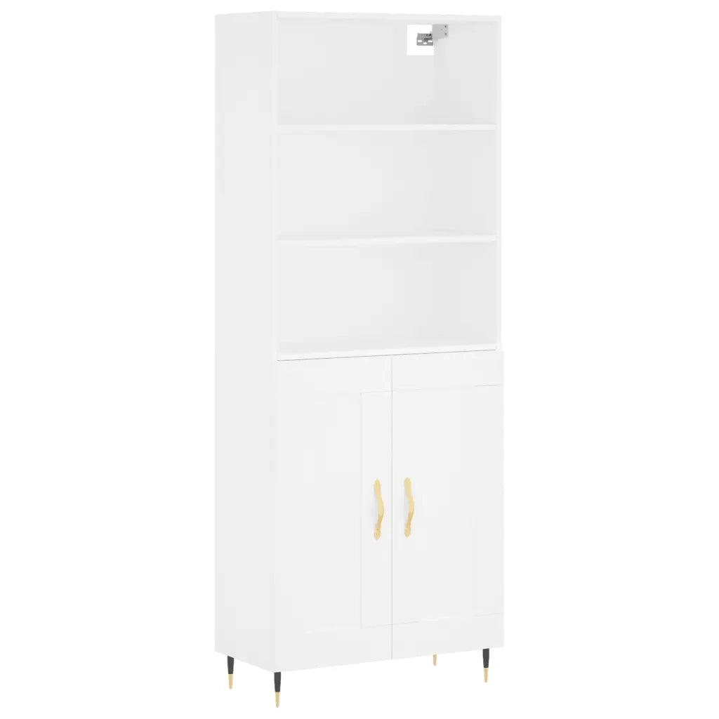 Credenza Bianca 69,5x34x180 cm in Legno Multistrato 3189933