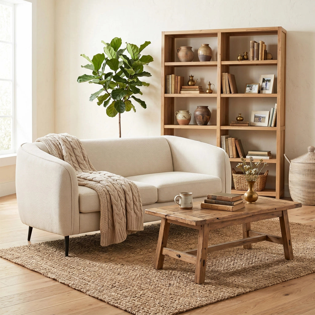 Divano 2 posti in velluto ¨C Zephmum ¨C Beige 160 cm