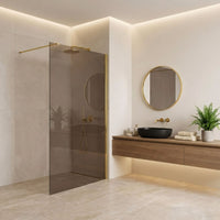 Parete Doccia Rea Flexi Brown / Gold 130