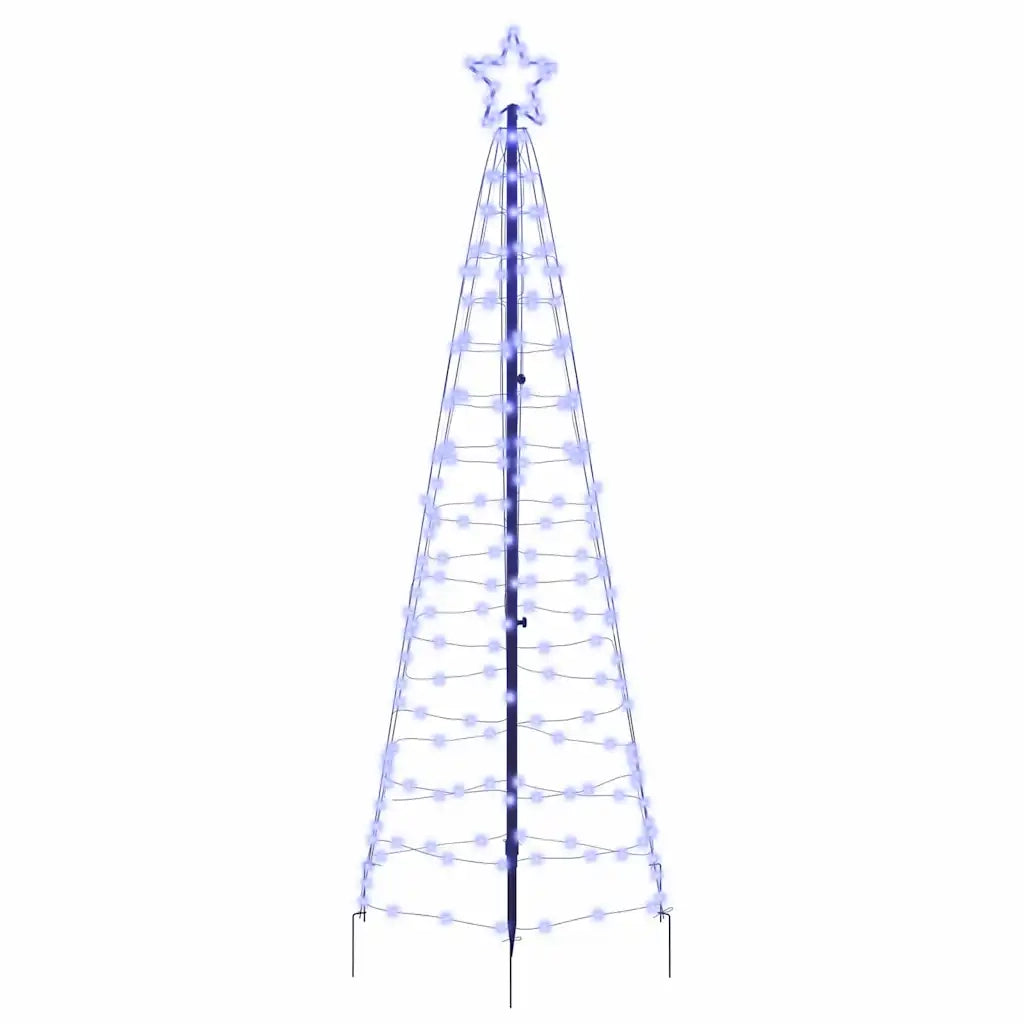 Albero di Natale LED con picchetti per il terreno Blu 250 cm
