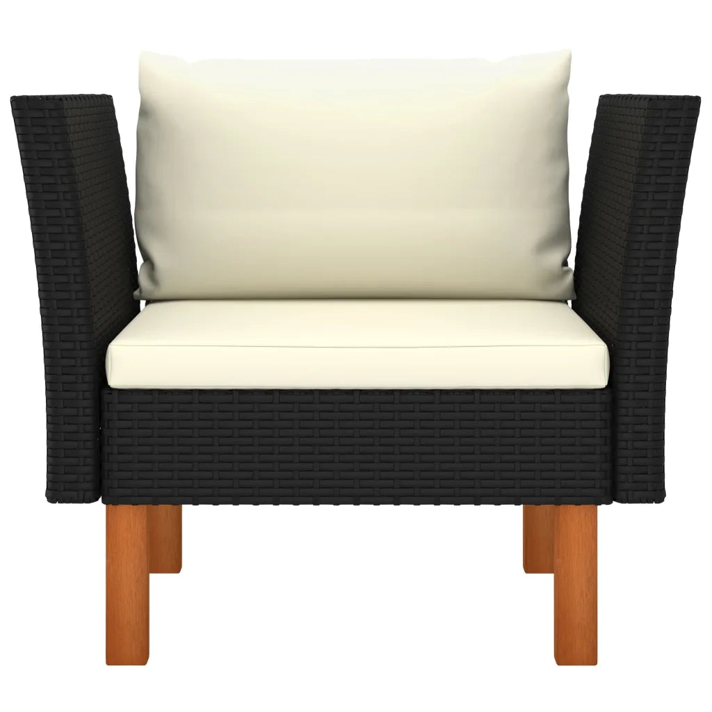 Divano da Giardino in Polyrattan e Massello di Eucalipto cod mxl 72610