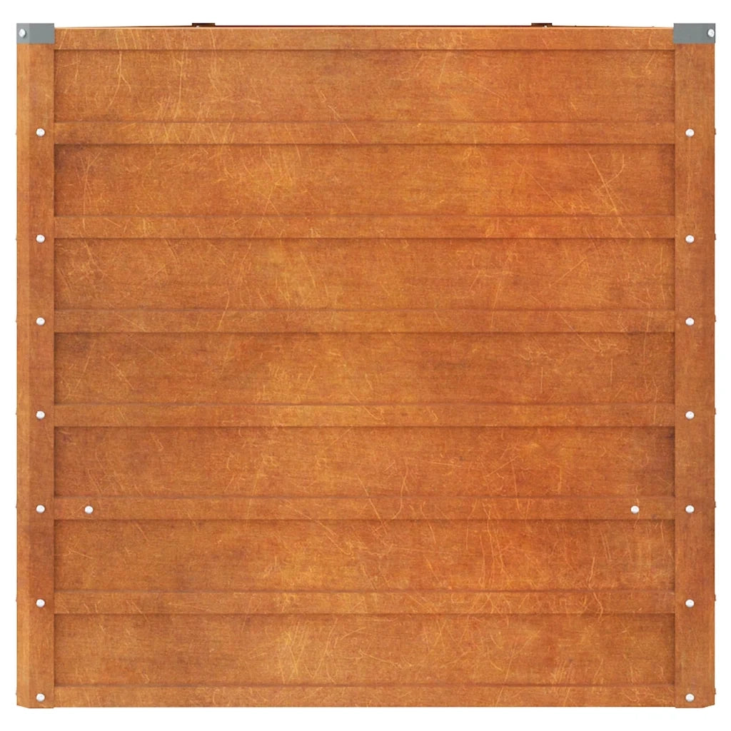 Letto Rialzato da Giardino Ruggine 400x80x77 cm Acciaio Corten 151965