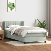 Giroletto a Molle con Materasso grigio chiaro 90x210 cm Velluto 3317679