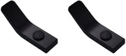 Wandhaken in Alluminio - 2 Pezzi - Nero - Bagno/Cucina - Robusto - 7 x 2,5 x 3 cm - Resistenti alle Sollecitazioni - Haletto