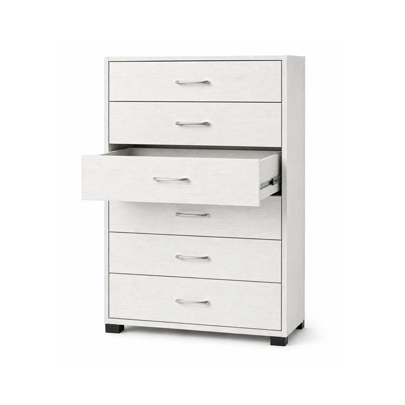 CASSETTIERA 6 CASSETTI IN LEGNO BIANCO CON PIANO D'APPOGGIO DIMENSIONI 68X40X120H CM
