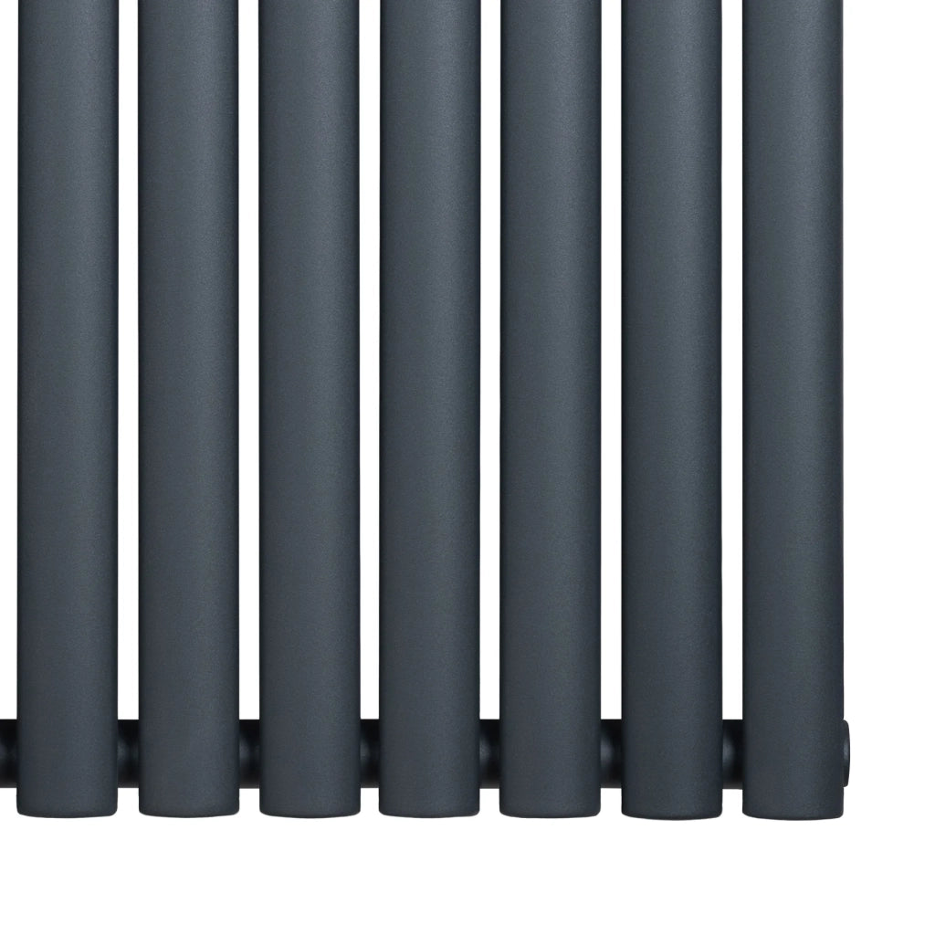 Radiatore Verticale Design Ovale Colonna Singola Antracite 1800x480 mm