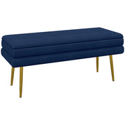 Divano a cassetti ¨C Zephmum ¨C Blu dorato 100x37.5x42 cm