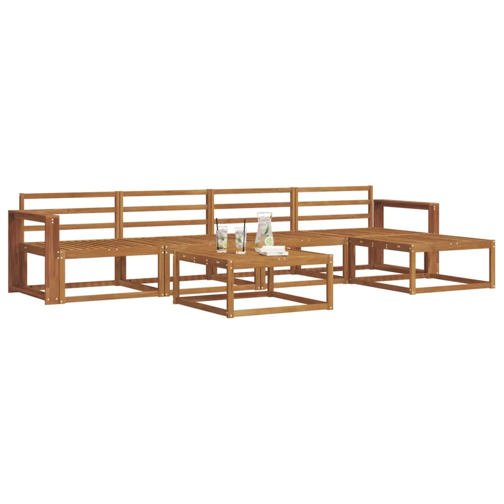 Set di divani da esterno 6 pcs Naturale