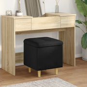 Pouf contenitore con cuscino Nero 40 x 40 x 45 cm Tessuto 876805