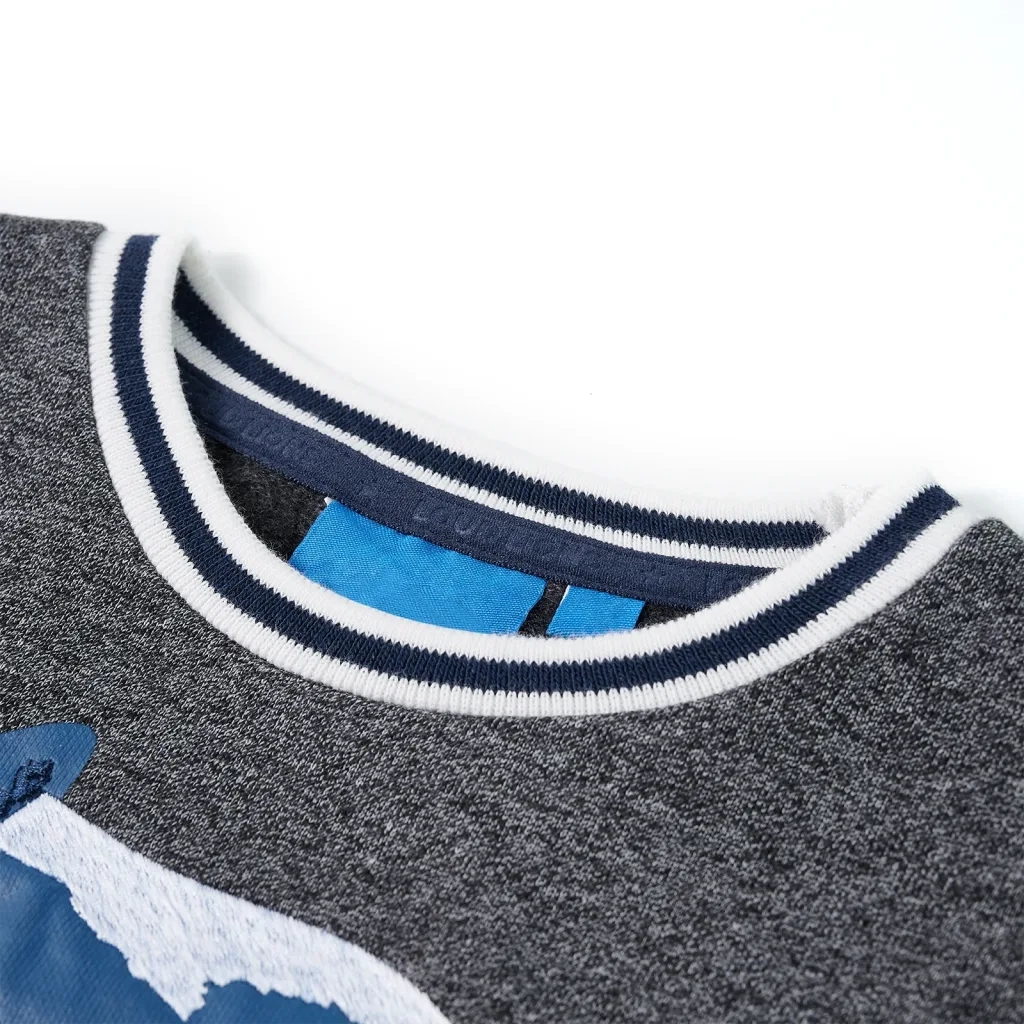 Felpa per Bambini Blu Marino Mélange 116 13341