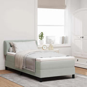 Letto a molle con testiera Grigio chiaro 90 x 190 cm Velluto 3340418