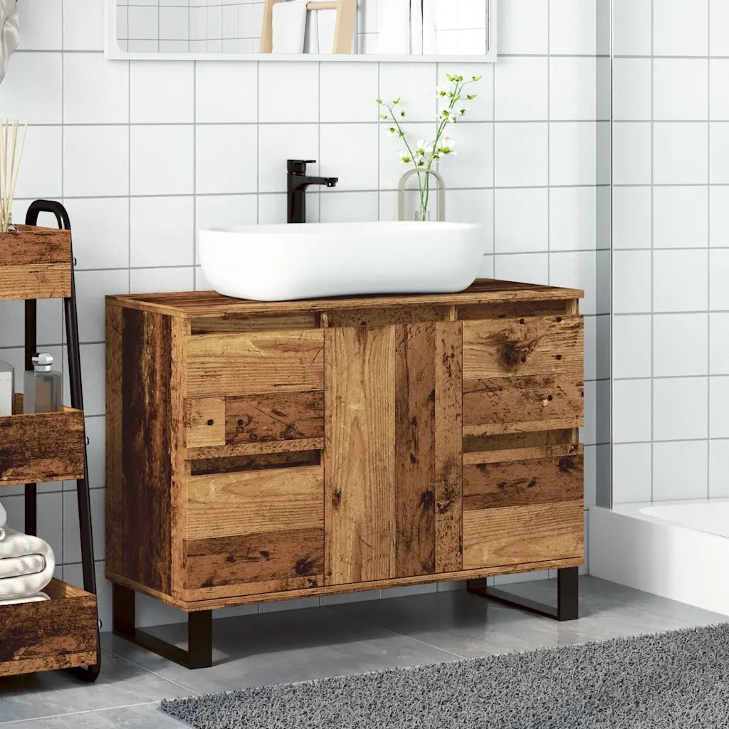 Mobile da Bagno | Armadio da bagno Legno Antico 80x33x60 cm in Truciolato
