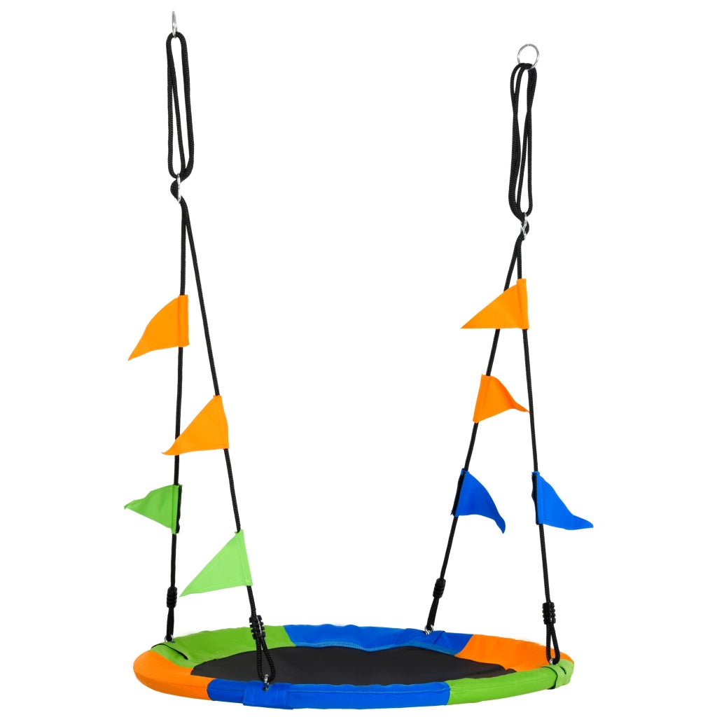Altalena nido rotonda ? 100 cm ¨C Xylo ¨C per giardino esterno bambini adulti 80 kg multicolore