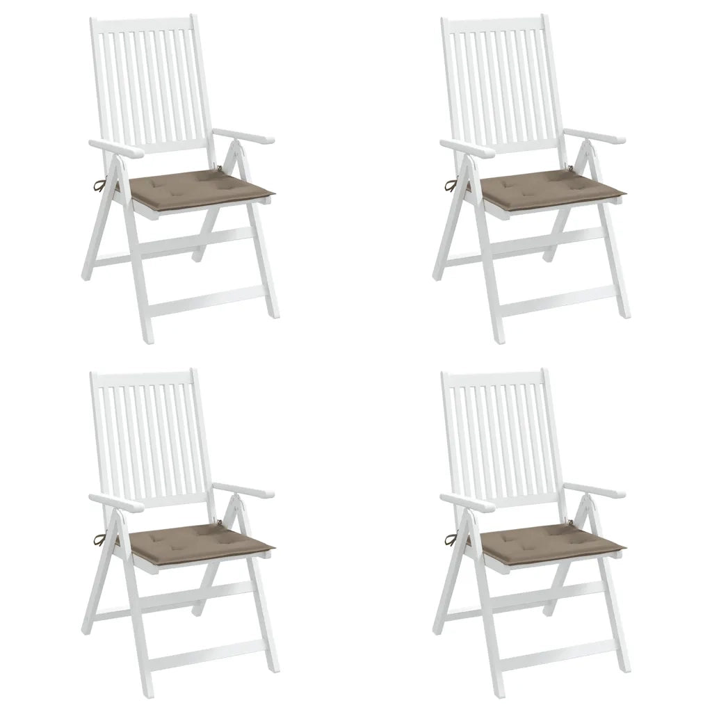 Cuscini per Sedia 4 pz Tortora 50x50x4 cm in Tessuto Oxford