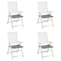 Cuscini per Sedia 4 pz Tortora 50x50x4 cm in Tessuto Oxford