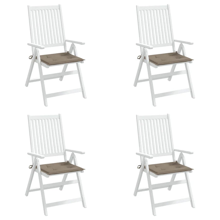 Cuscini per Sedia 4 pz Tortora 50x50x4 cm in Tessuto Oxford