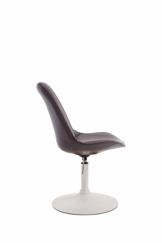 Sedia da pranzo MAVERICK in similpelle marrone,bianco