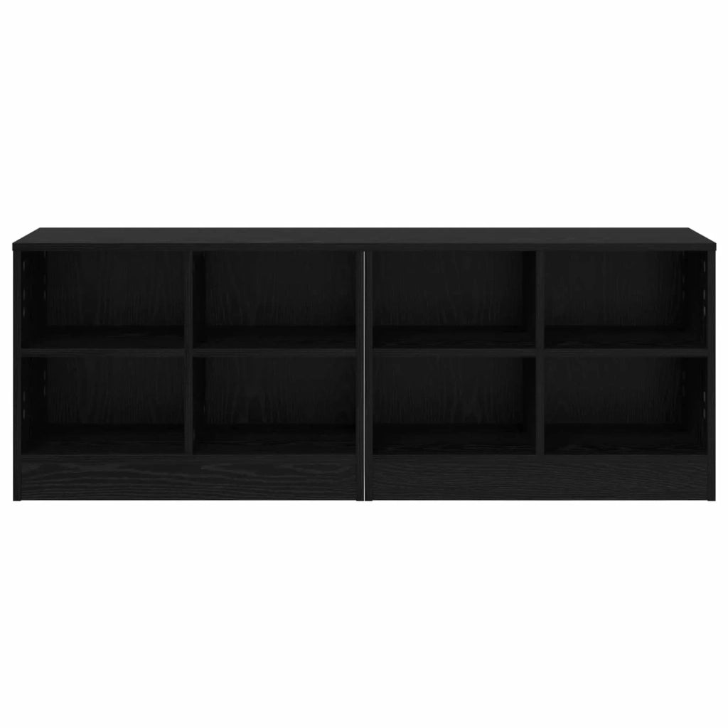 Armadietto per letto 2 pcs Rovere Nero 66 x 33 x 48 cm