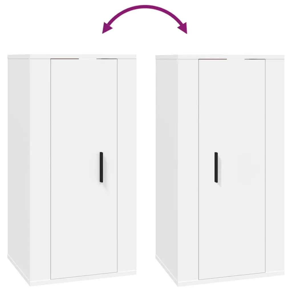 Mobile Porta TV a Parete Bianco 40x34,5x80 cm 816672