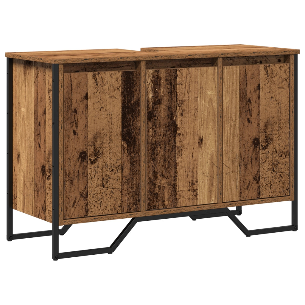 Mobile lavabo da bagno Legno antico 91x35x60 cm Legno ingegnerizzato