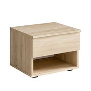 Set di 2 comodini - 1 vano e 1 cassetto - colore rovere sonoma - Collezione NOFI