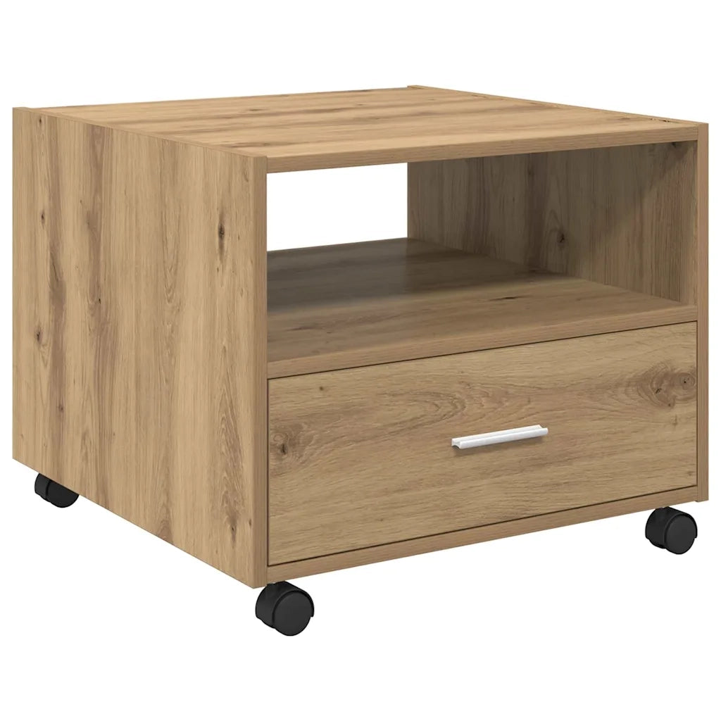 Tavolino da salotto Rovere artigianale 55 x 55 x 45cm