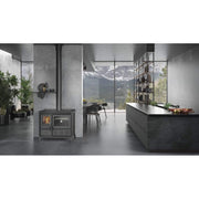 Stufa a legna VST con Forno in Ghisa Gardenia XXL VST Nero Acciaio Nordica