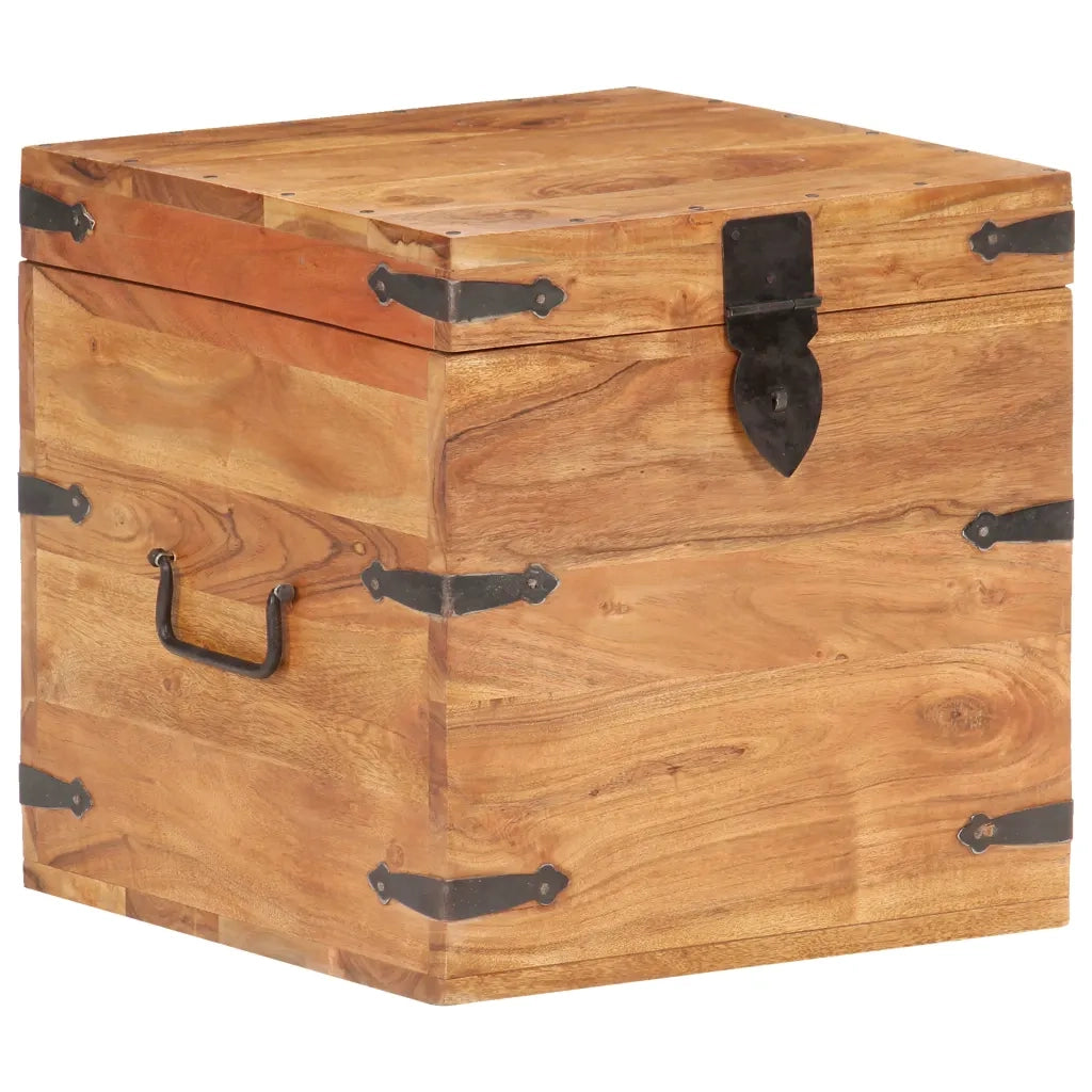 Baule 40x40x40 cm in Legno Massello di Acacia cod mxl 49389