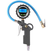 Misuratore di pressione pneumatica digitale, manometro LCD con tubo gommoso, adatto per auto, motocicli, biciclette, camion.