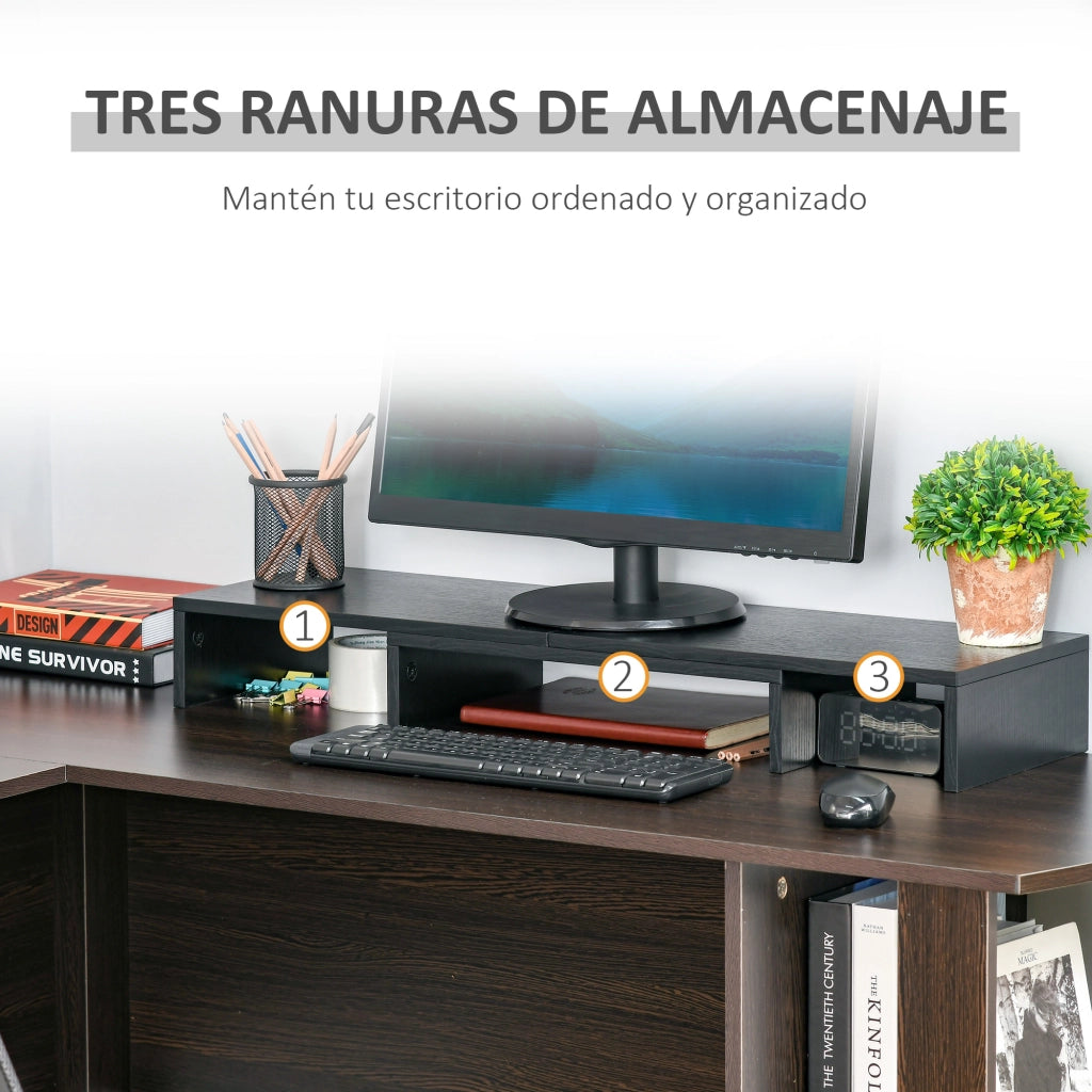 Supporto regolabile per monitor ¨C Zephmum ¨C Nero 80-117x23,5x10 cm