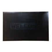 Trade Shop - Zerbino Gomma Nero Home Ingresso 70x45cm Tappeto Cucina Ingresso Bagno -