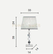 LUME/G LIVIA LUME 1 LUCE OTTANIO- TRASPARENTE E CROMO ATTACCO E27 CON PARALUME L.33CM
