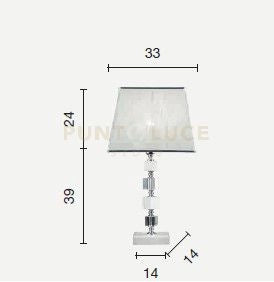 LUME/G LIVIA LUME 1 LUCE OTTANIO- TRASPARENTE E CROMO ATTACCO E27 CON PARALUME L.33CM