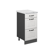 Vicco Mobiletto base per cucina Bianco casa di campagna 40 cm PL Marmo
