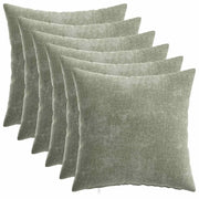 Federa 6 pcs HEERLEN Verde 40 x 40 cm Tessuto Chenille 908513
