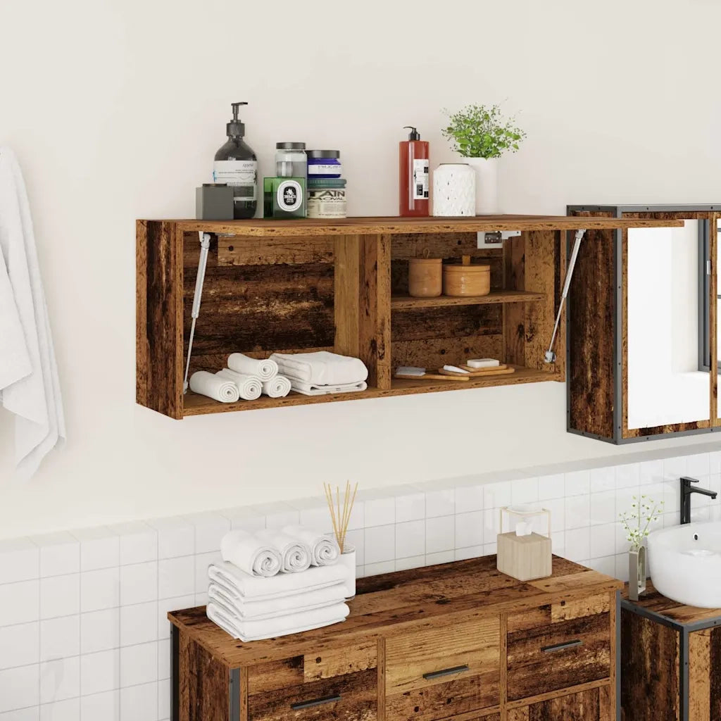 Mobile da Bagno | Armadio da bagno Legno Antico 100x25x40 cm in Truciolato