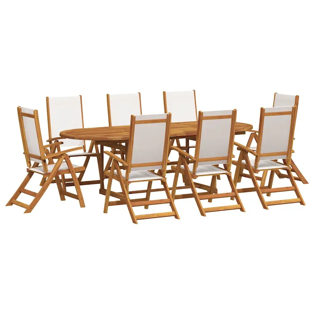 Set Pranzo da Giardino 7pz Legno Massello di Acacia e Textilene 3279290