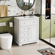 Mobile bagno con lavabo integrato bianco 76x46x87 cm