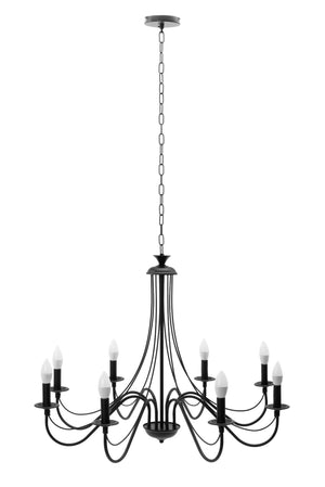 Lampada Da Soffitto Pensile Rustica APP648-8CP Nera