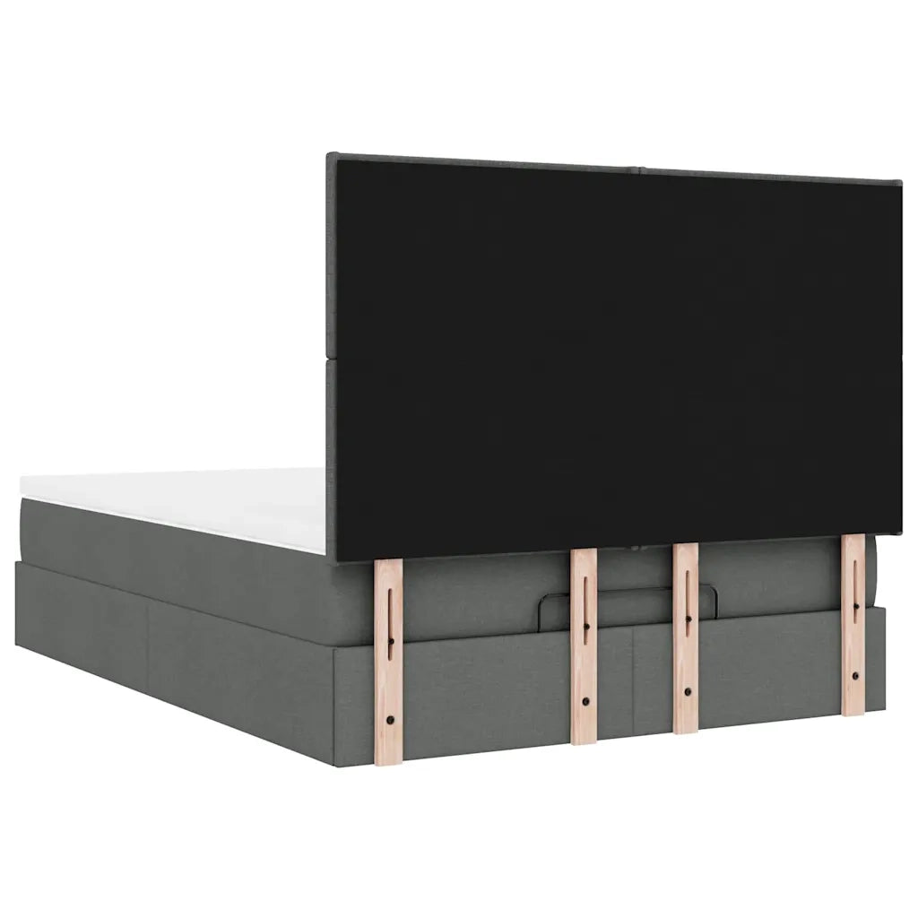 Struttura Letto Pouf con Materasso 140x200 cm in Tessuto 3313079