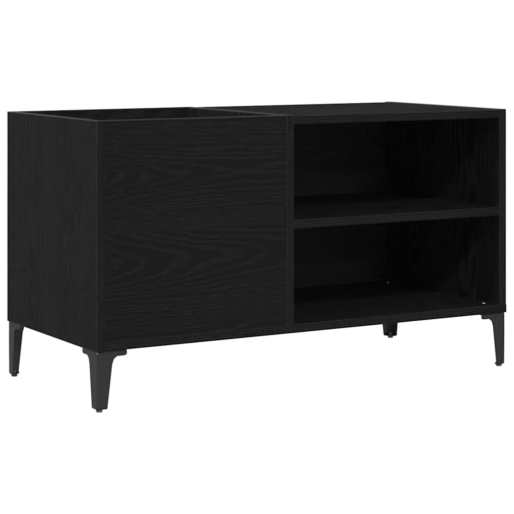Mobile porta vinili Rovere Nero 84,5 x 38 x 48 cm 862867