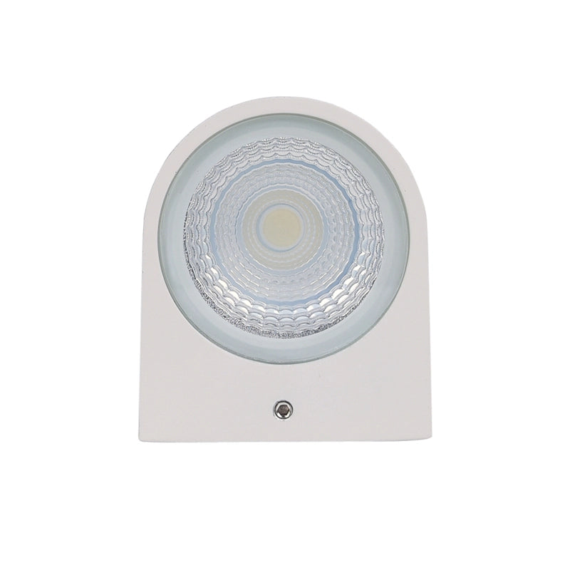 APPLIQUE LED 3W PER INTERNI CON MONO-EMISSIONE LUMINOSA 6500K° - DESIGN SEMICILINDRICO IN ALLUMINIO BIANCO AD ALTA EFFICIENZA ENERGETICA