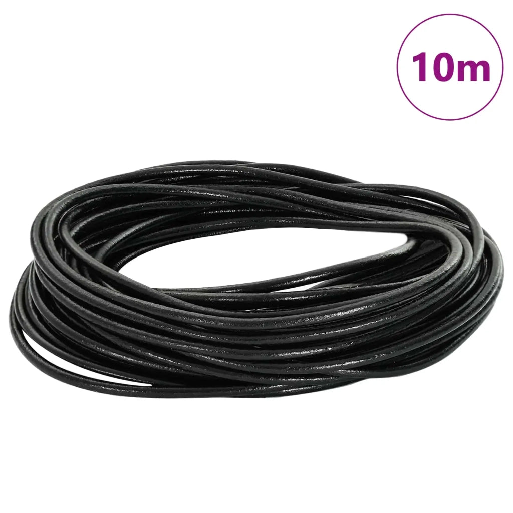 Cordino in Pelle Nero ?2,5 mm x 10 m Pelle CFW2619945