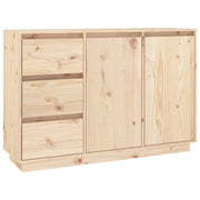 Buffet credenza cassettiera armadio mobile contenitore organizer per cucina soggiorno salotto 111 x 34 x 75 cm legno massello di pino marrone 02_0029524